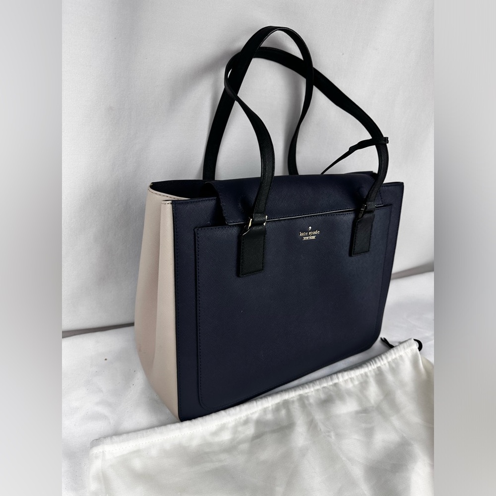 Kate Spade Navy and Cream Tote Bag